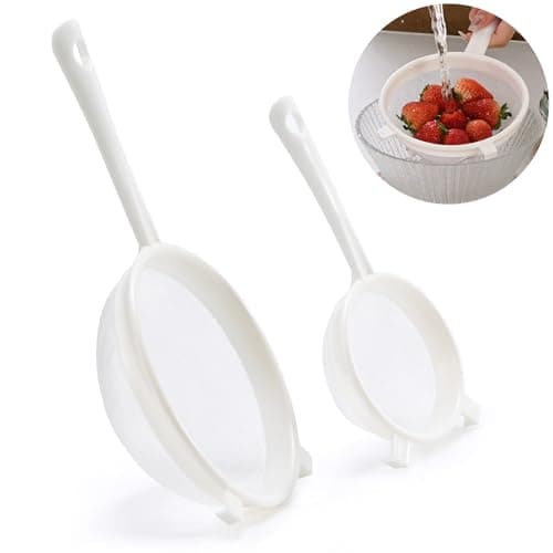 Luckyiren Kefir Strainer Set, 2-Size Non-Metal Sieve