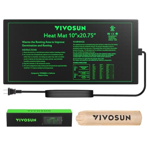VIVOSUN Waterproof Seedling Heat Mat, 10 x 20.75 in