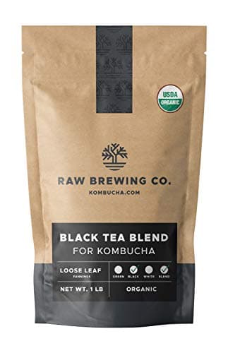Raw Brewing Company Kombucha.com Organic Black Tea Blend, 8 oz