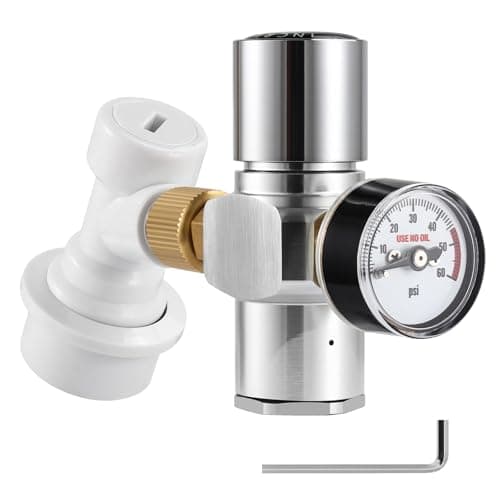 FERRODAY 0-60 PSI Mini Keg Regulator, CO2 Cartridge
